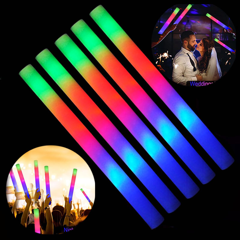 Flashing Led Foam Sticks Party - 30/60 pz LED Glow Foam Stick