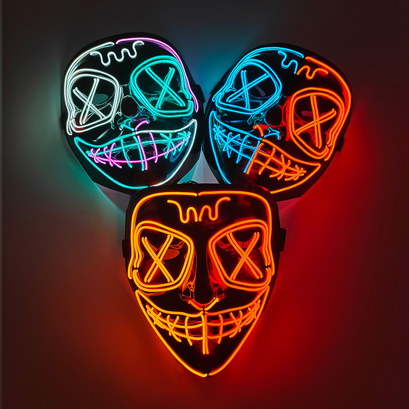 Led Purge Mask Halloween - Maschera luminosa a LED senza fili