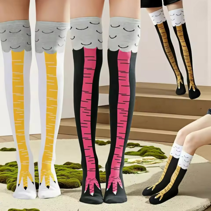 Nuovi Calzini Alti da Donna al - Funny Chicken Leg Socks recensione e prezzo